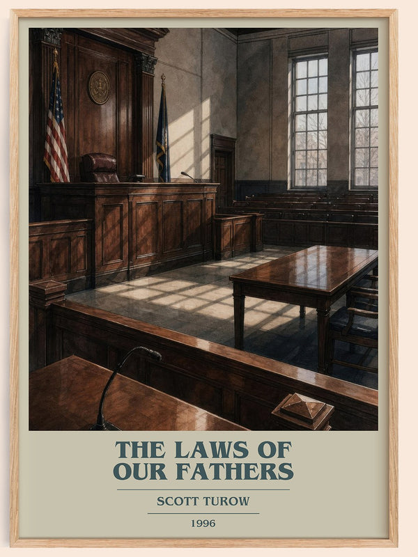 The Laws of Our Fathers book cover book poster by Scott Turow – framed literary art print