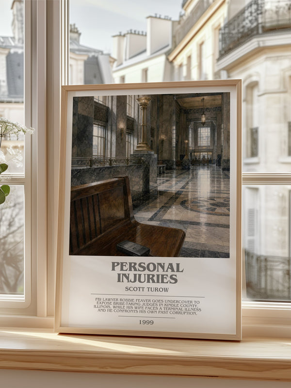 Personal Injuries bookish poster colour and style options – Scott Turow book art