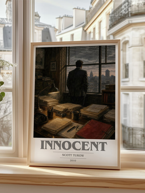 Innocent book cover poster colour and style options – Scott Turow book art