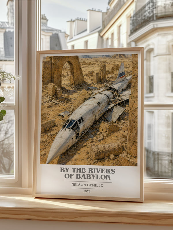 By the Rivers of Babylon book cover poster colour and style options – Nelson DeMille book art