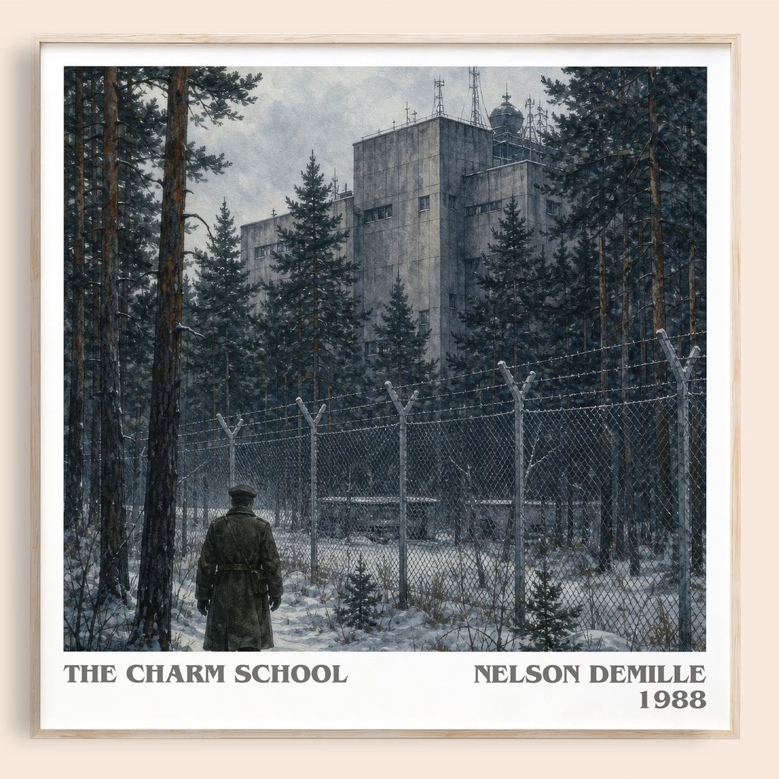 The Charm School literary book poster by Nelson DeMille – framed literary art print