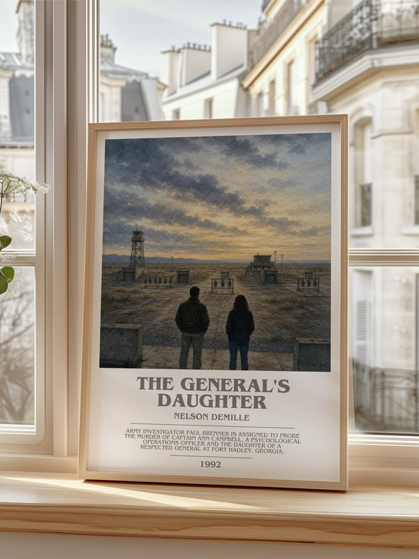 The General's Daughter bookish poster colour and style options – Nelson DeMille book art