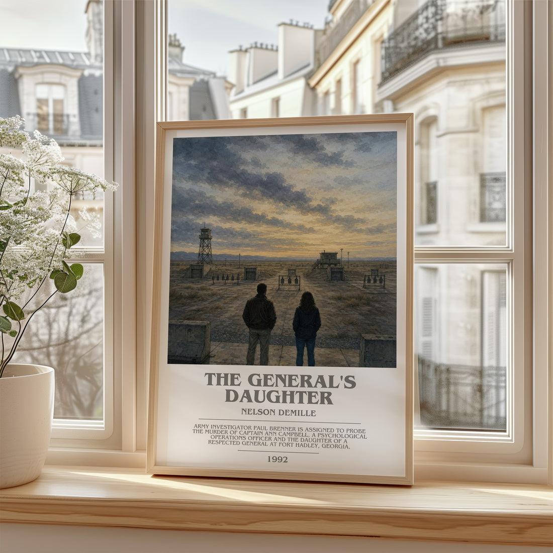 The General's Daughter bookish poster colour and style options – Nelson DeMille book art (mockup)