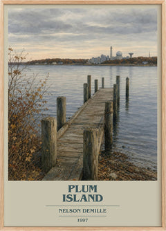 Plum Island Book Cover Poster by Nelson DeMille