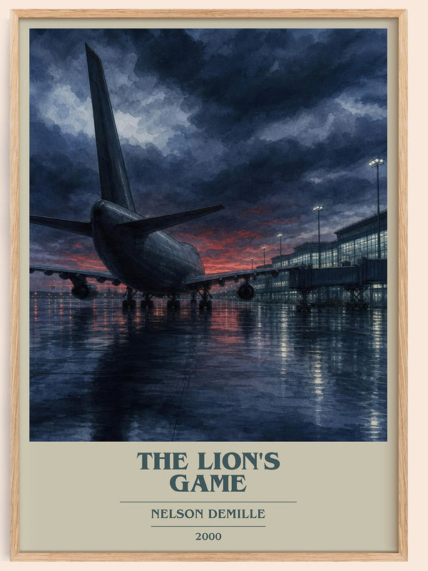 The Lion's Game book cover book poster by Nelson DeMille – framed literary art print