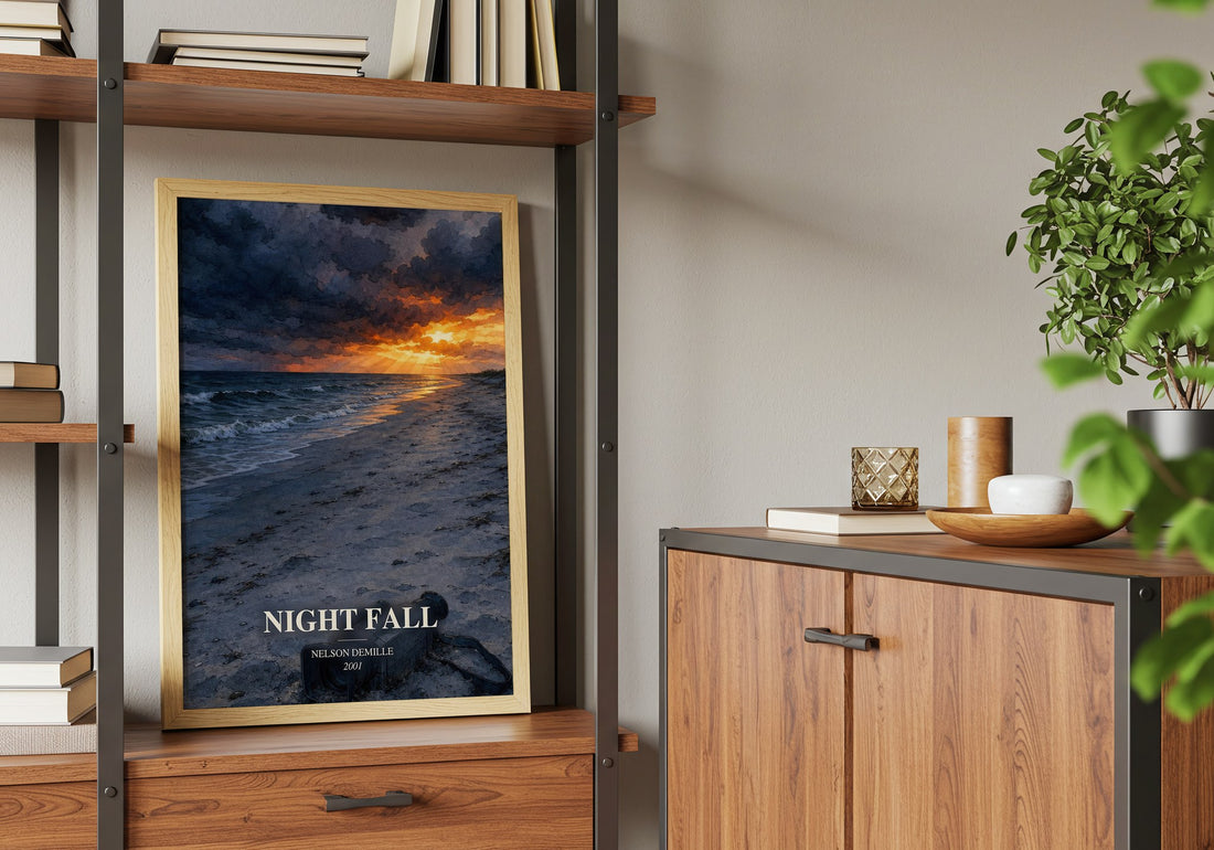 Night Fall book watercolour illustration paper finish options – matte satin gloss