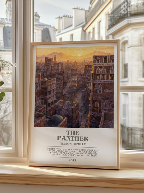 The Panther bookish poster colour and style options – Nelson DeMille book art