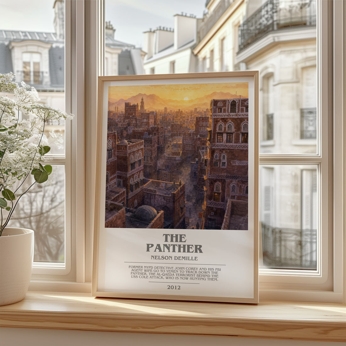 The Panther bookish poster colour and style options – Nelson DeMille book art (mockup)