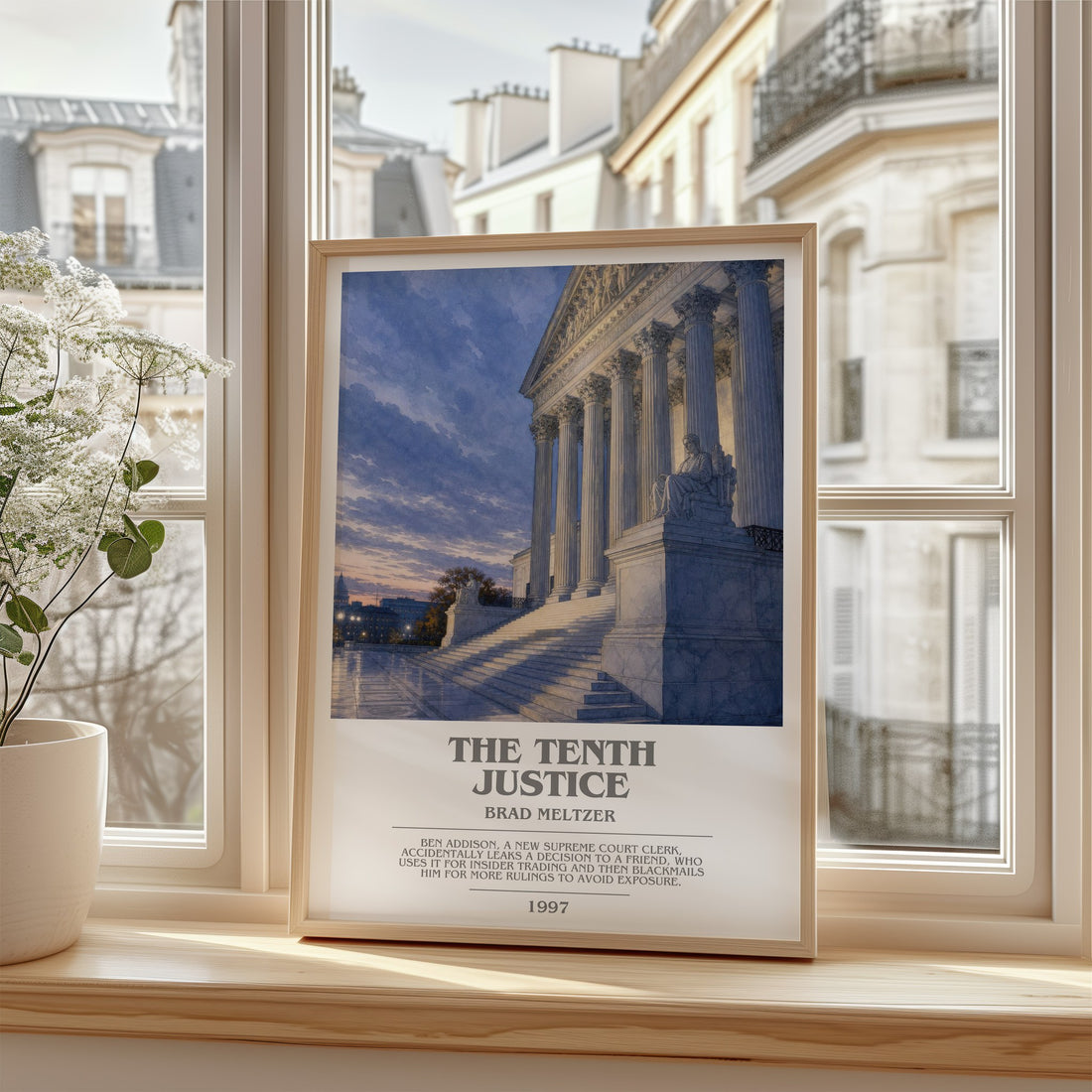 The Tenth Justice bookish poster colour and style options – Brad Meltzer book art