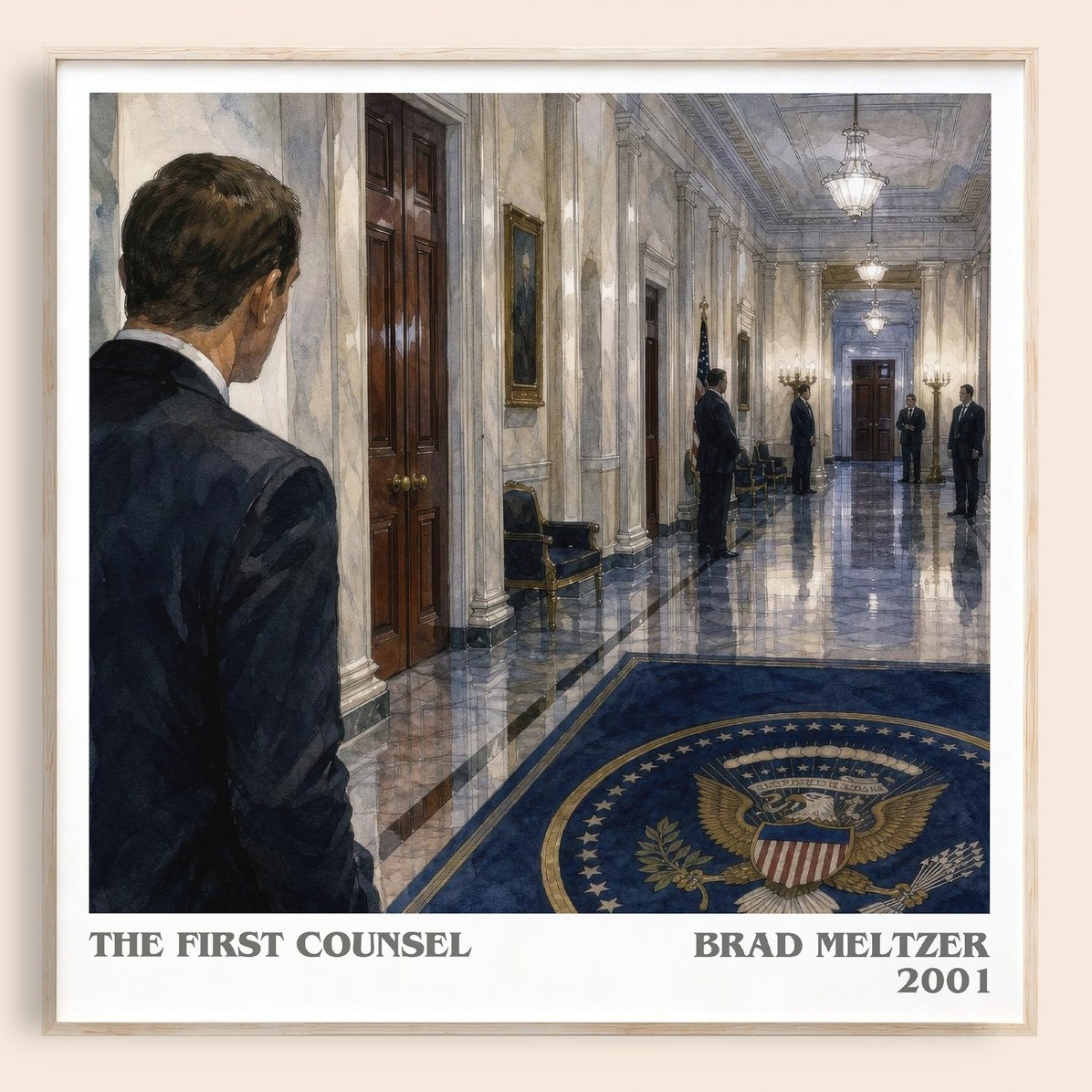 The First Counsel literary book poster by Brad Meltzer – framed literary art print