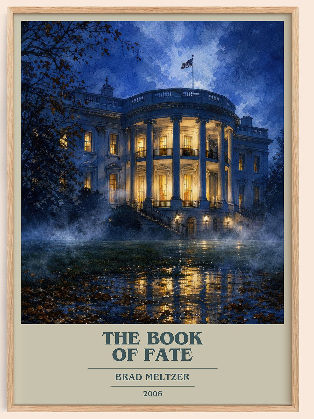 The Book of Fate book cover book poster by Brad Meltzer – framed literary art print