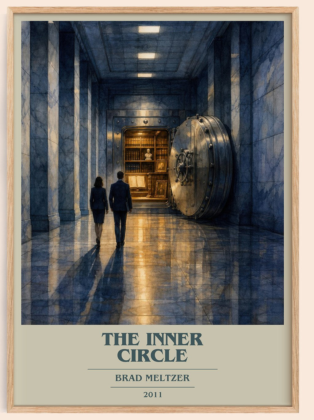The Inner Circle book cover book poster by Brad Meltzer – framed literary art print