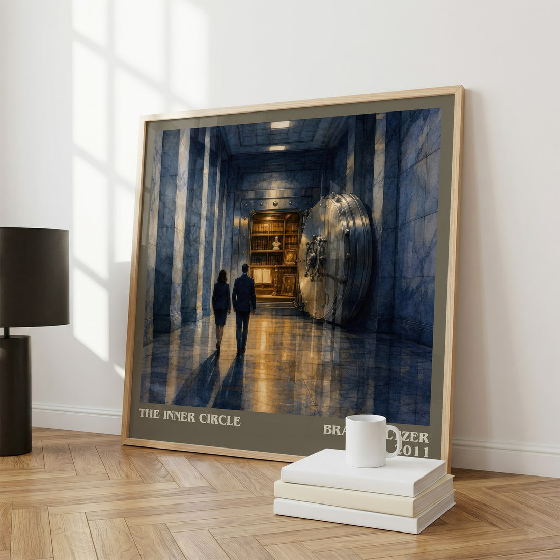 The Inner Circle literary print framed by window – literary home decor