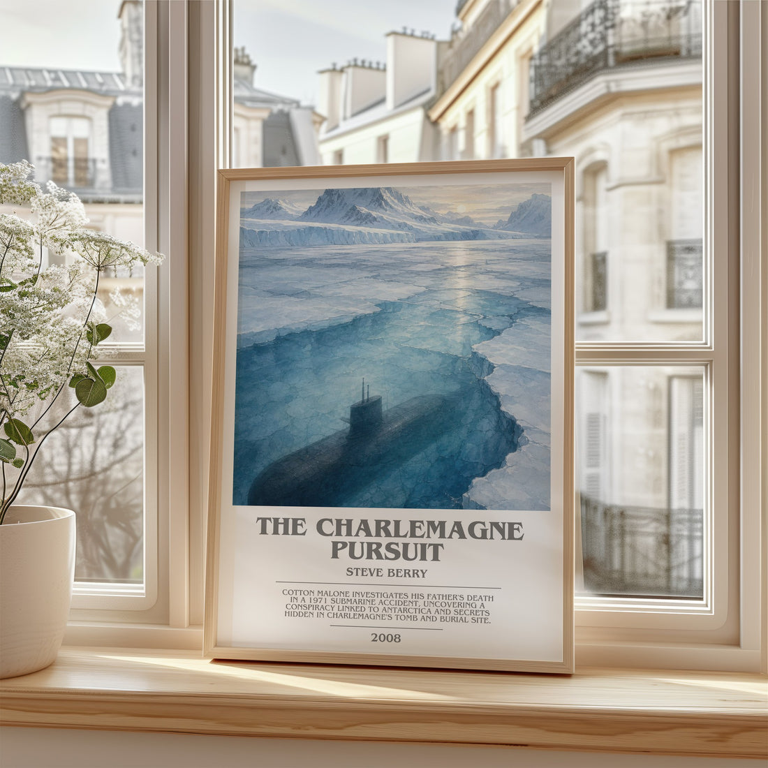 The Charlemagne Pursuit bookish poster colour and style options – Steve Berry book art
