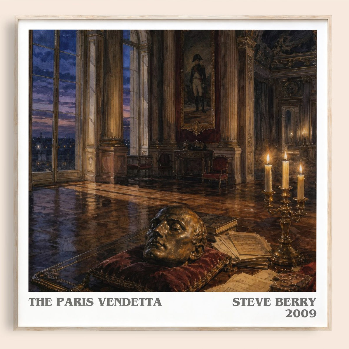 The Paris Vendetta literary book poster by Steve Berry – framed literary art print