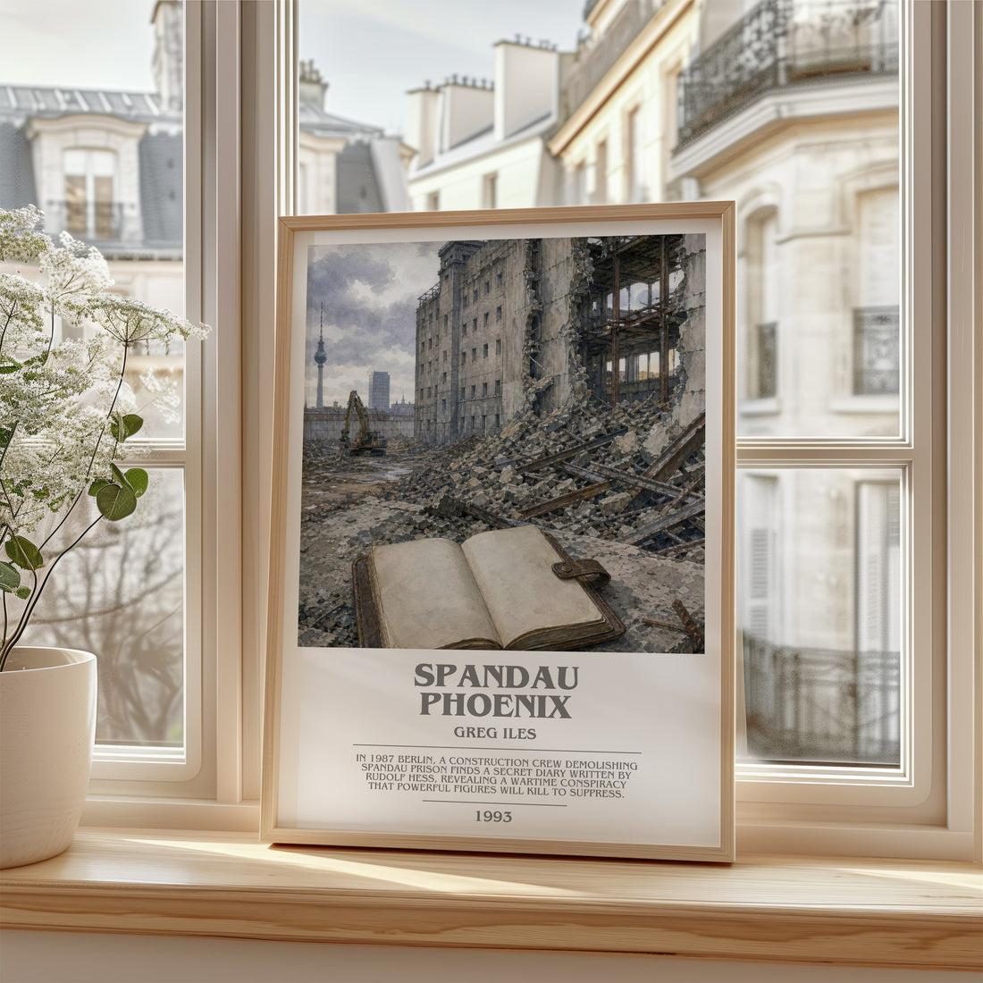 Spandau Phoenix bookish poster colour and style options – Greg Iles book art