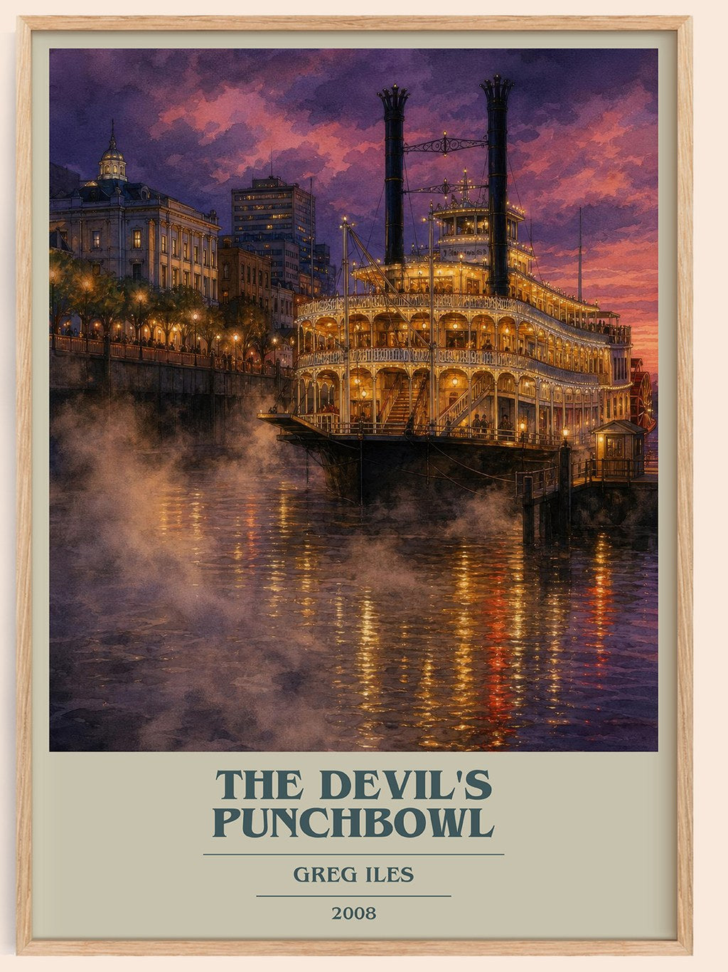 The Devil's Punchbowl book cover book poster by Greg Iles – framed literary art print