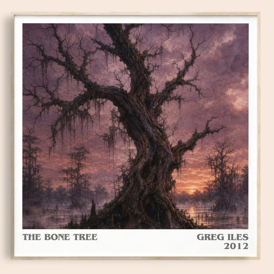 The Bone Tree literary book poster by Greg Iles – framed literary art print