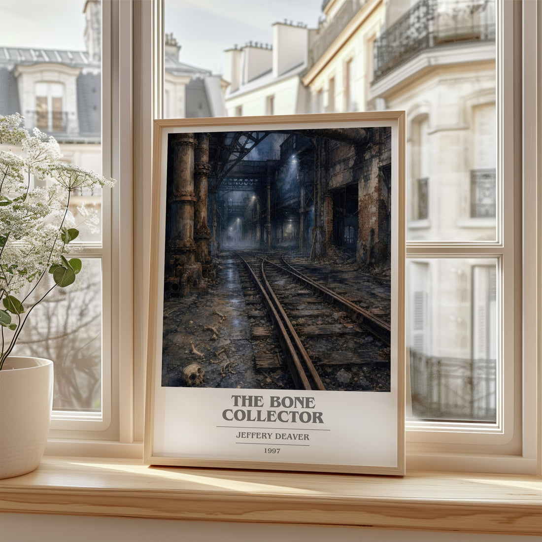 The Bone Collector book cover poster colour and style options – Jeffery Deaver book art