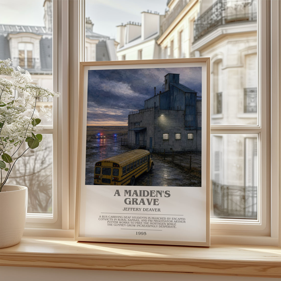 A Maiden's Grave bookish poster colour and style options – Jeffery Deaver book art