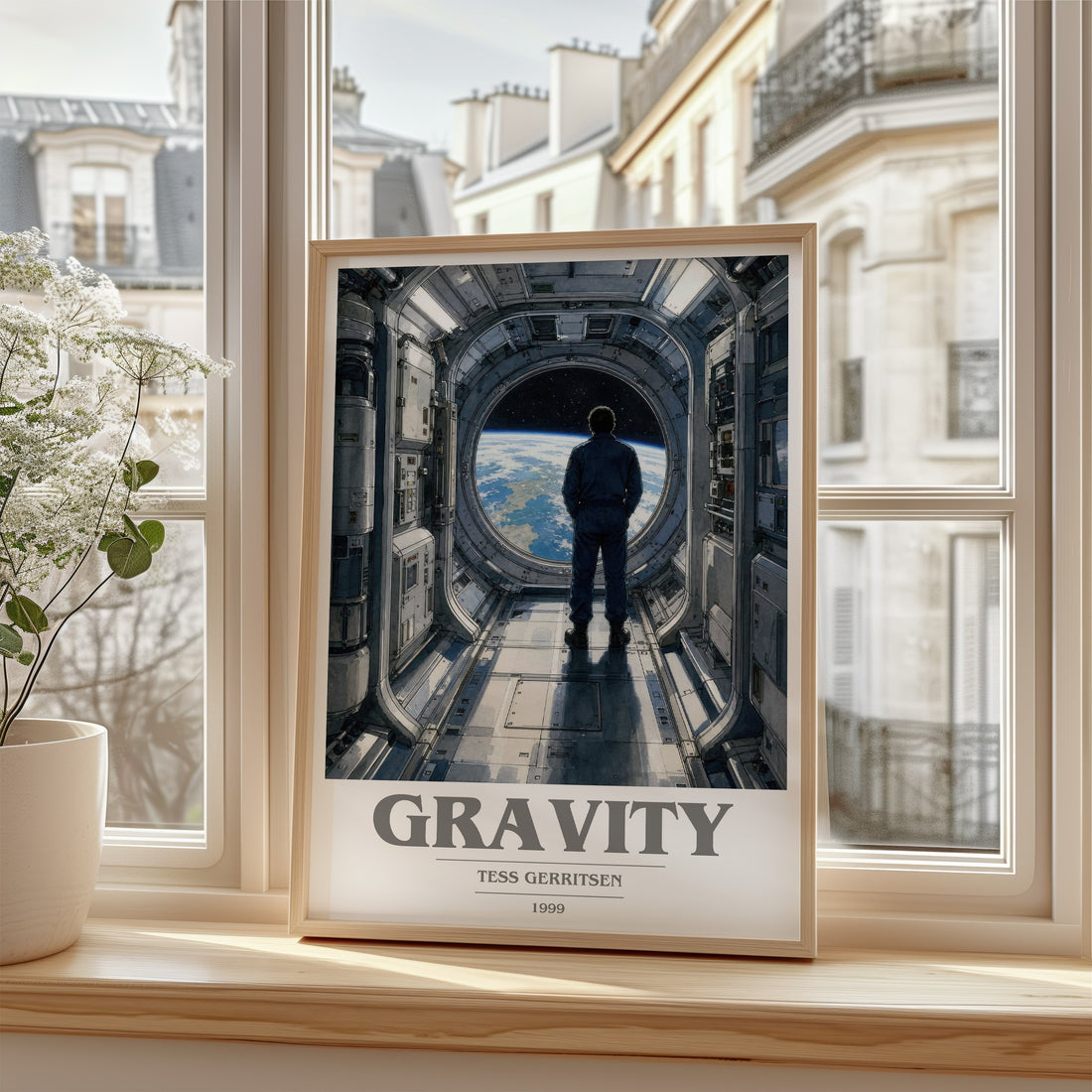 Gravity book cover poster colour and style options – Tess Gerritsen book art