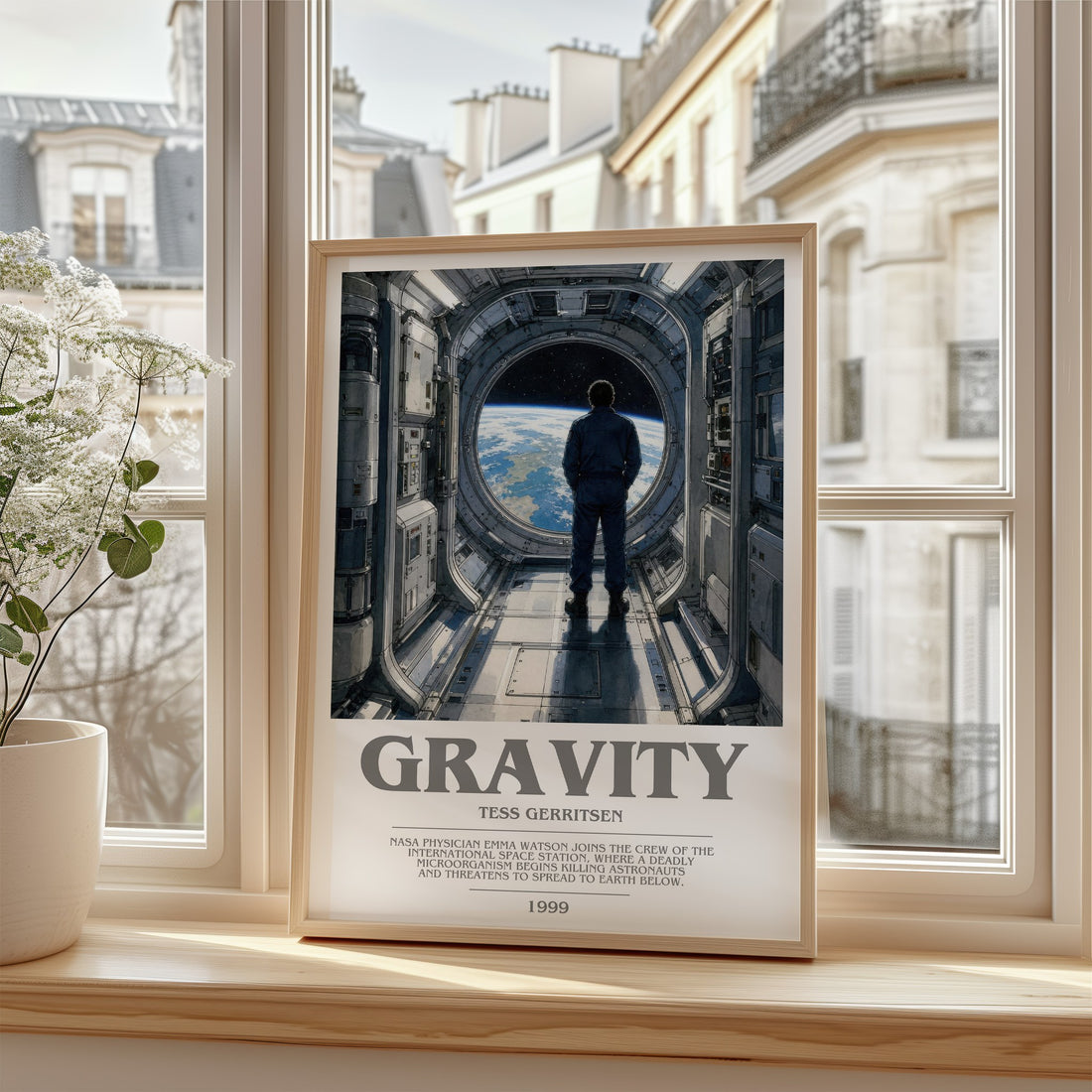 Gravity bookish poster colour and style options – Tess Gerritsen book art