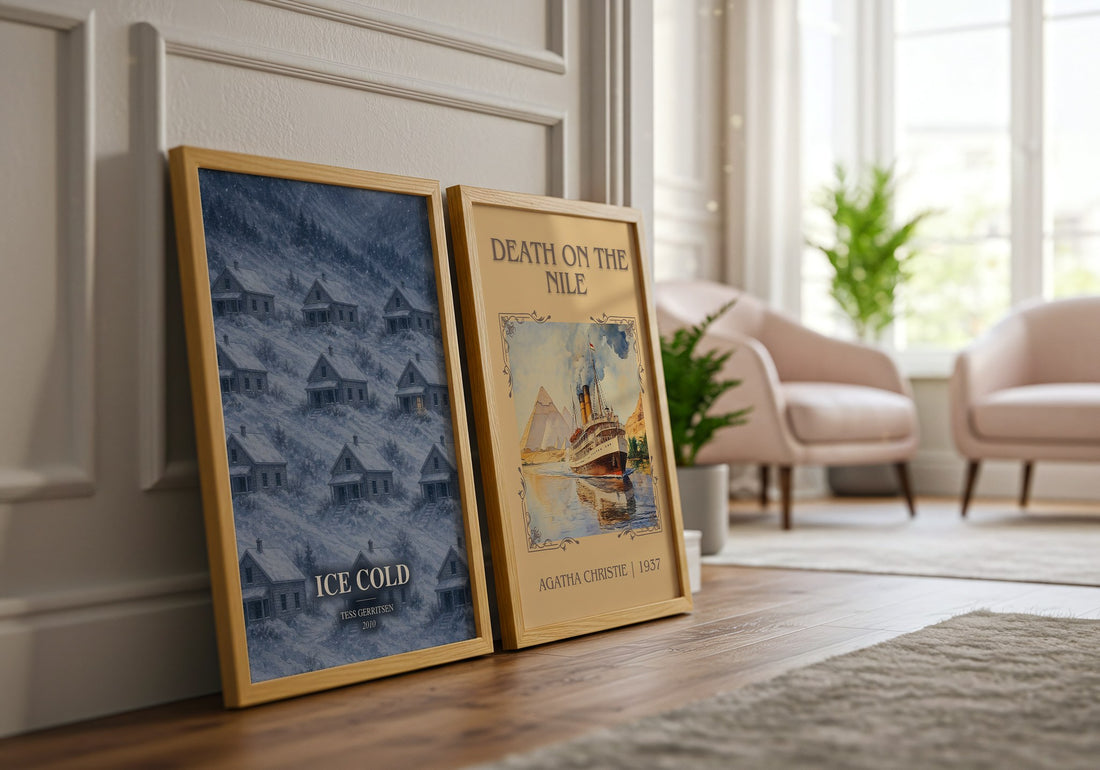 Ice Cold watercolour print framed by window – literary home decor