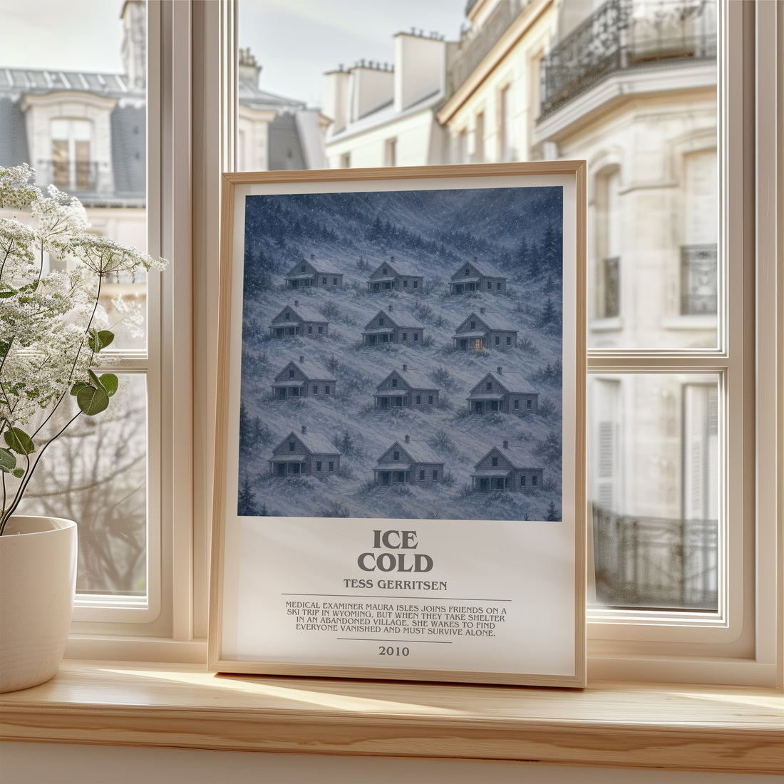 Ice Cold bookish poster colour and style options – Tess Gerritsen book art