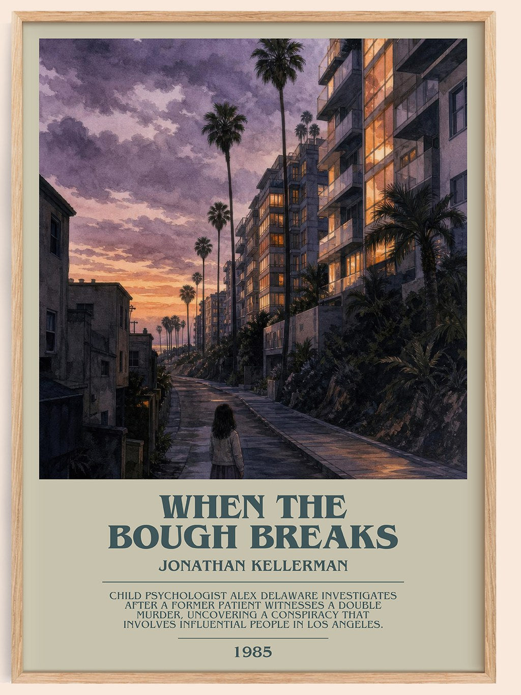 When the Bough Breaks bookish book poster by Jonathan Kellerman – framed literary art print