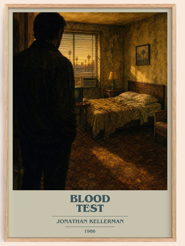 Blood Test book cover book poster by Jonathan Kellerman – framed literary art print