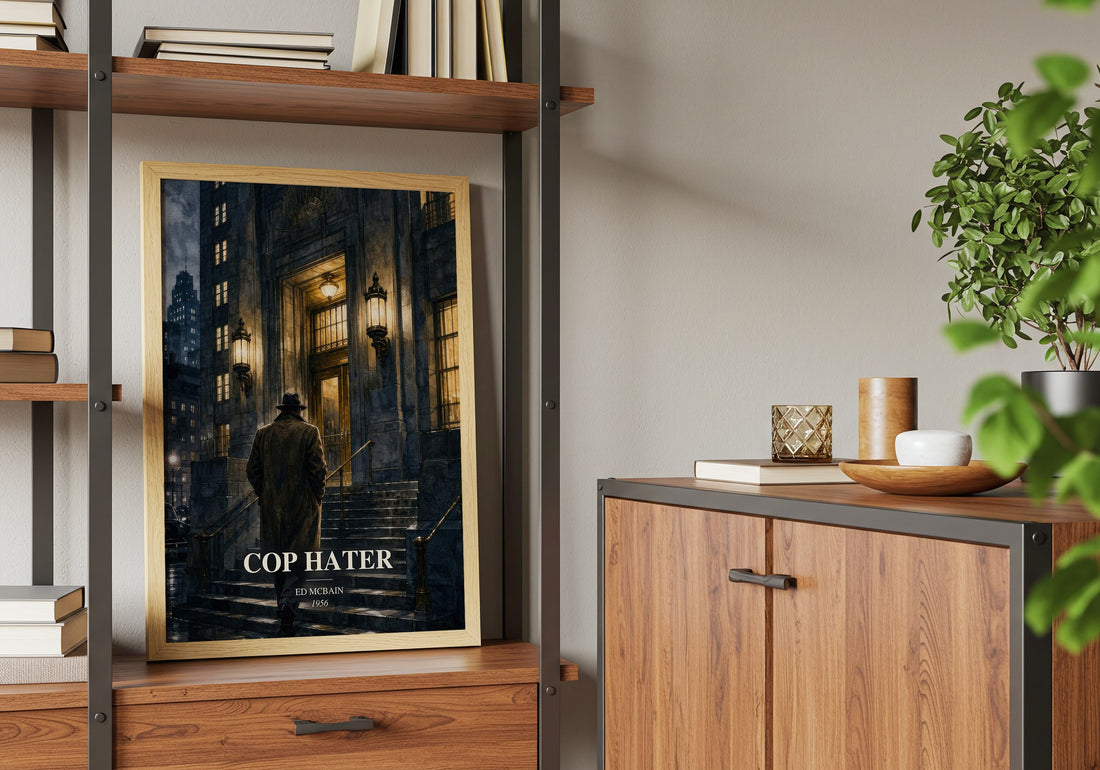 Cop Hater book watercolour illustration paper finish options – matte satin gloss