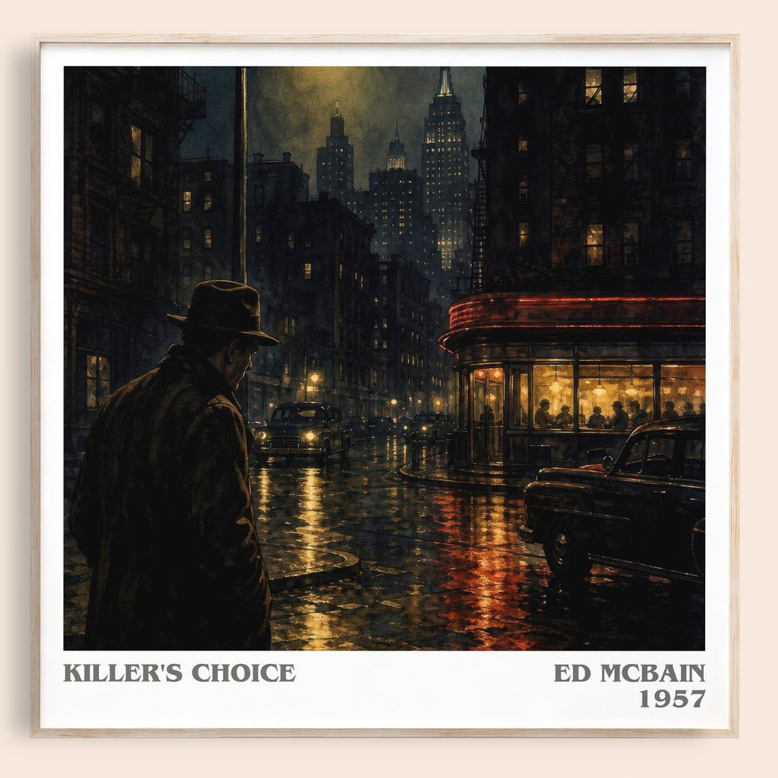 Killer's Choice literary book poster by Ed McBain – framed literary art print