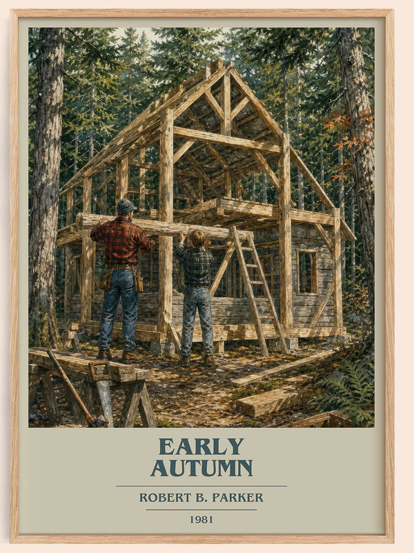 Early Autumn book cover book poster by Robert B. Parker – framed literary art print
