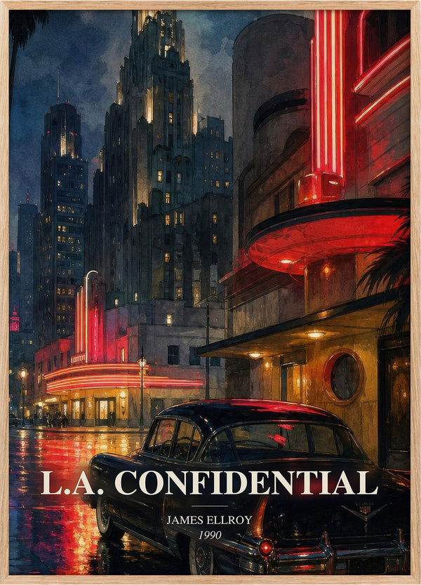 L.A. Confidential Book Watercolour Illustration by James Ellroy
