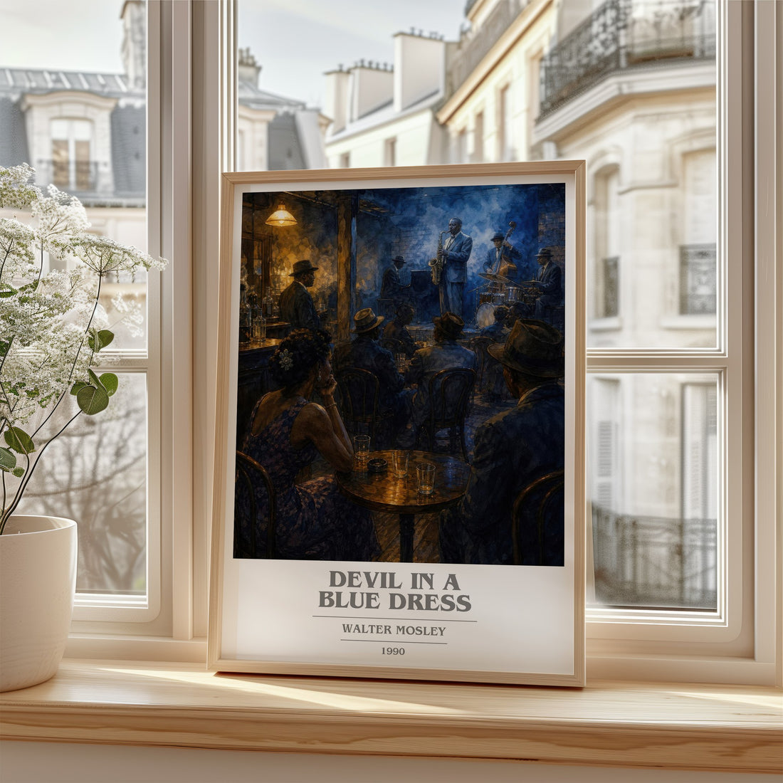 Devil in a Blue Dress book cover poster colour and style options – Walter Mosley book art