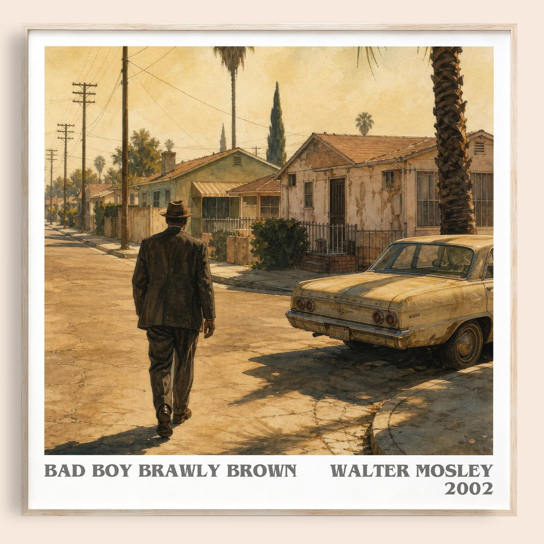 Bad Boy Brawly Brown literary book poster by Walter Mosley – framed literary art print