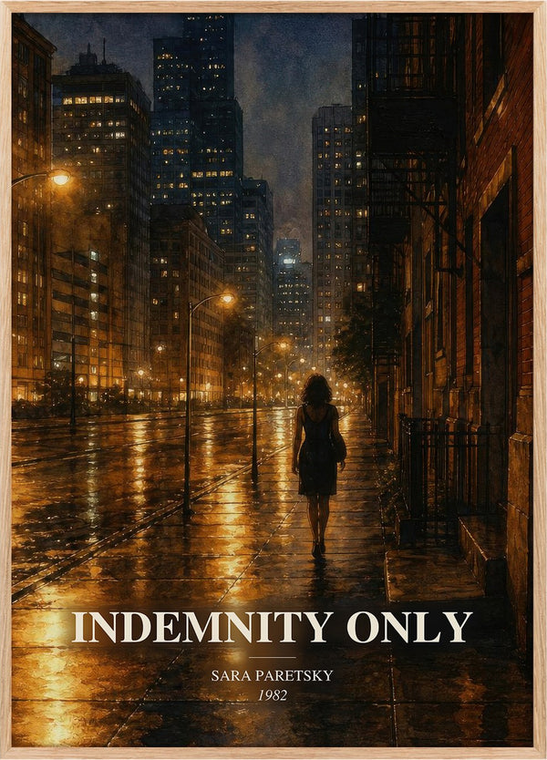 Indemnity Only Book Watercolour Illustration by Sara Paretsky