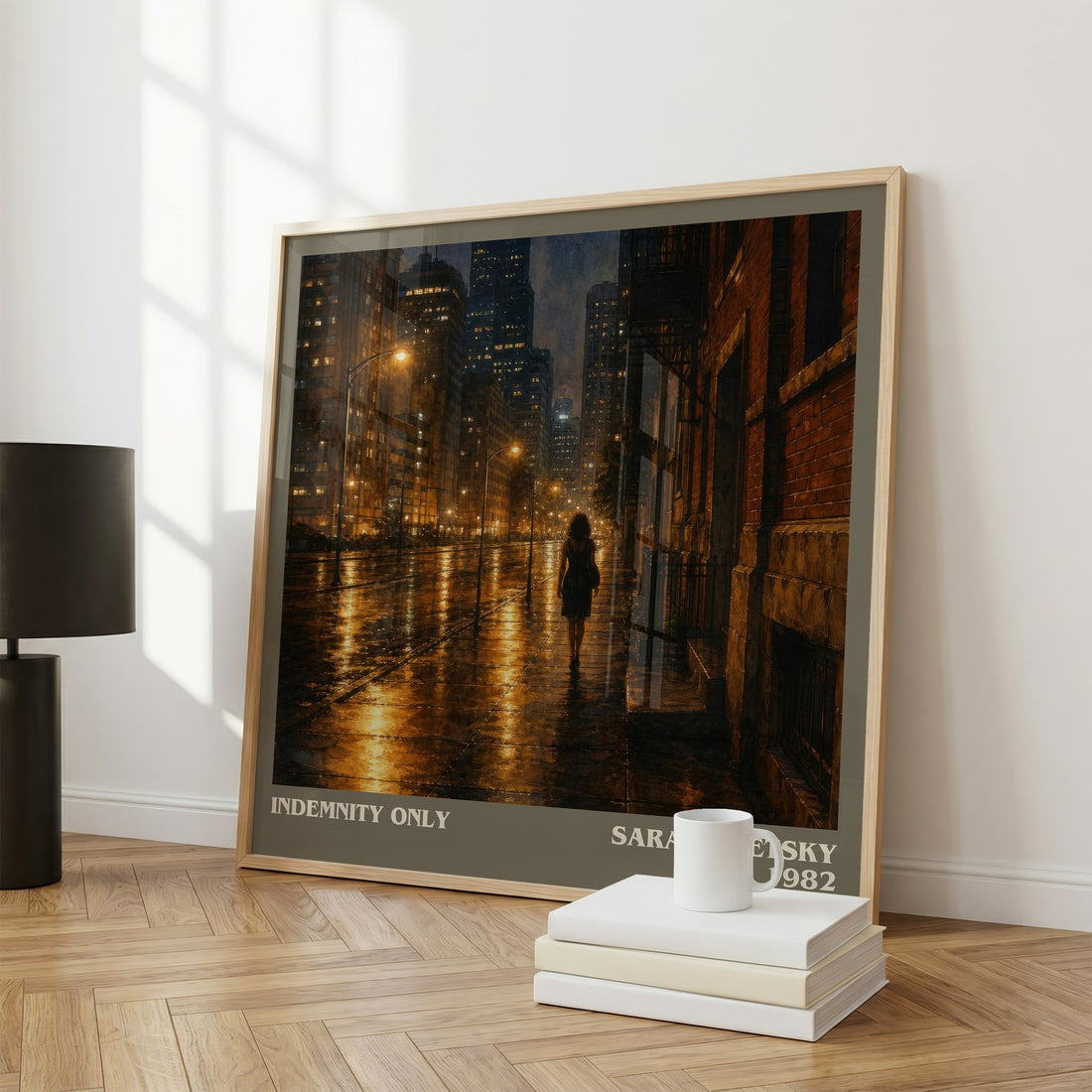 Indemnity Only literary print framed by window – literary home decor
