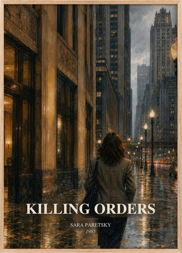 Killing Orders Book Watercolour Illustration by Sara Paretsky