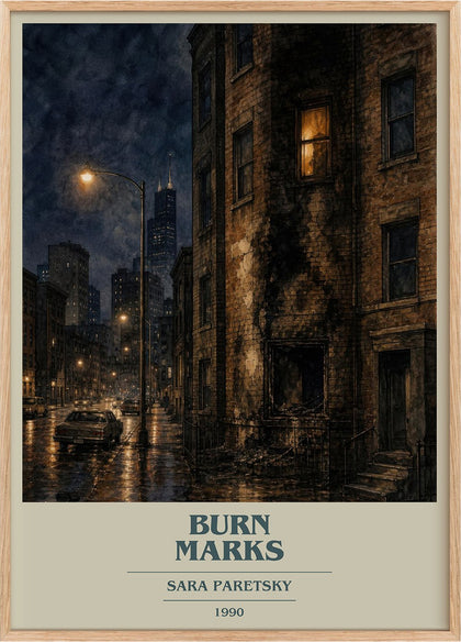 Burn Marks Book Cover Poster by Sara Paretsky