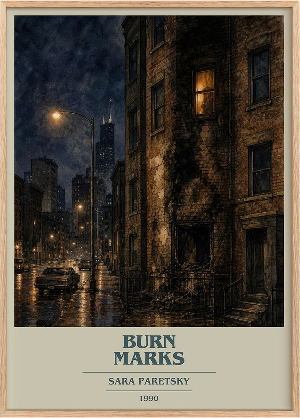 Burn Marks Book Cover Poster by Sara Paretsky