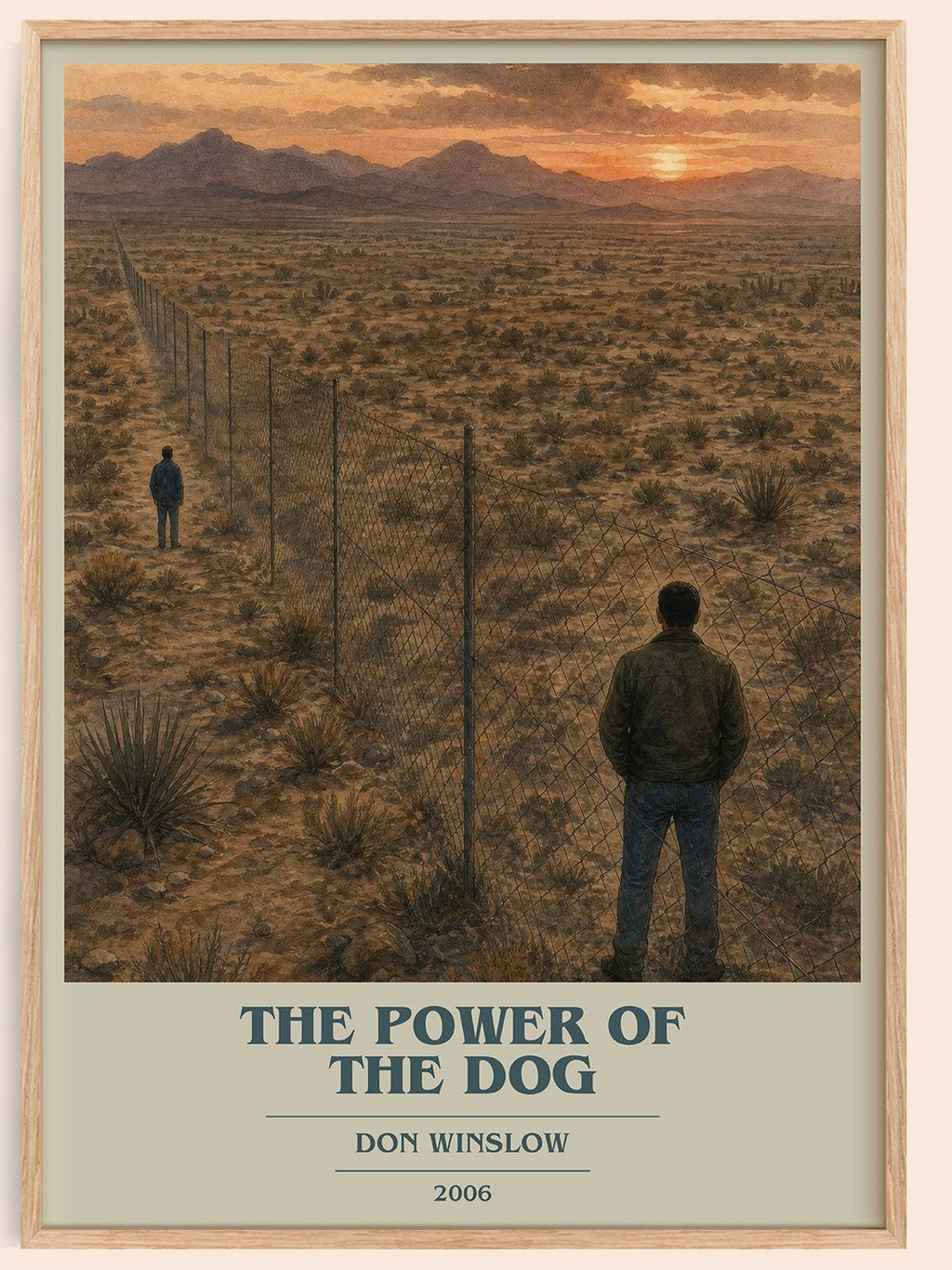 The Power of the Dog book cover book poster by Don Winslow – framed literary art print
