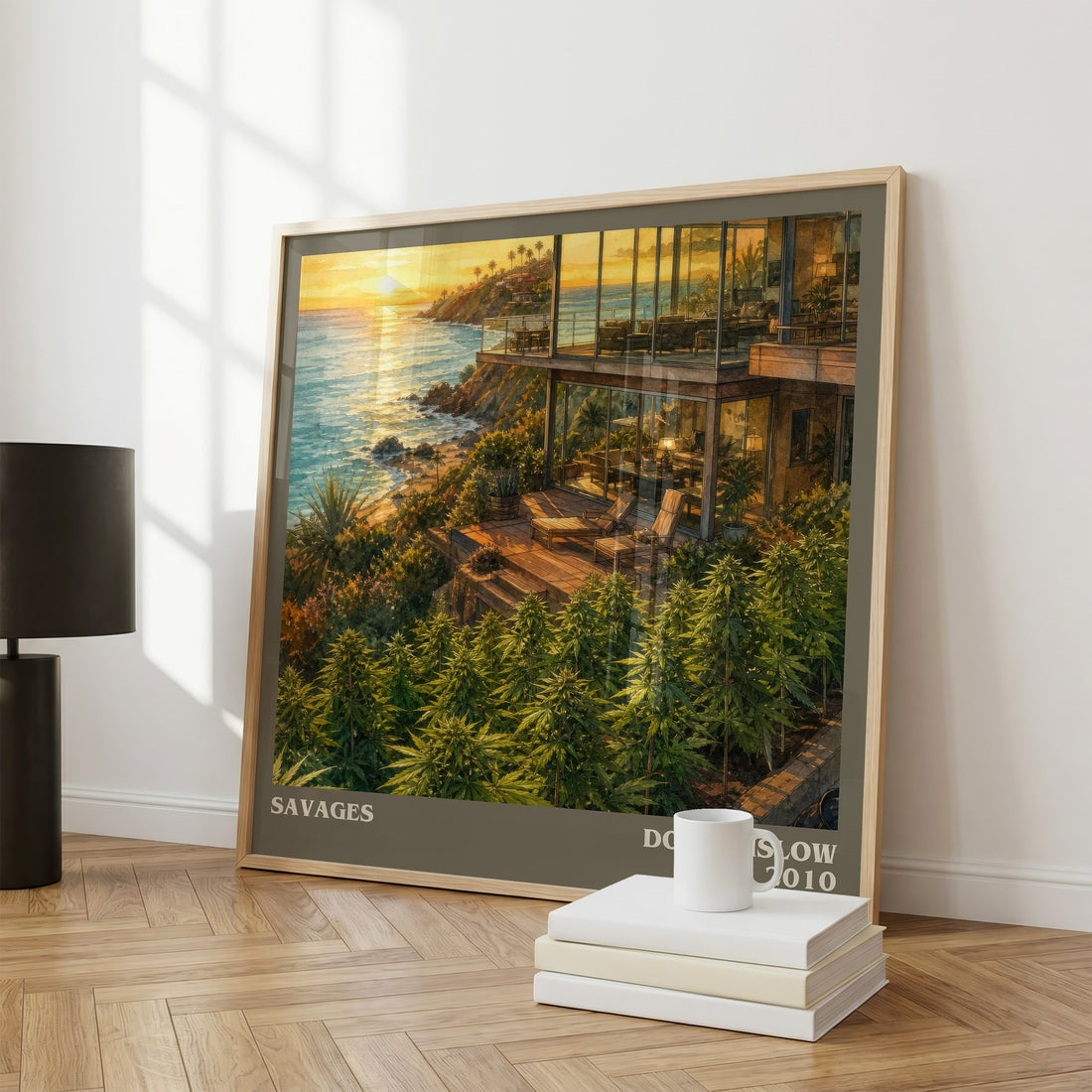 Savages literary print framed by window – literary home decor