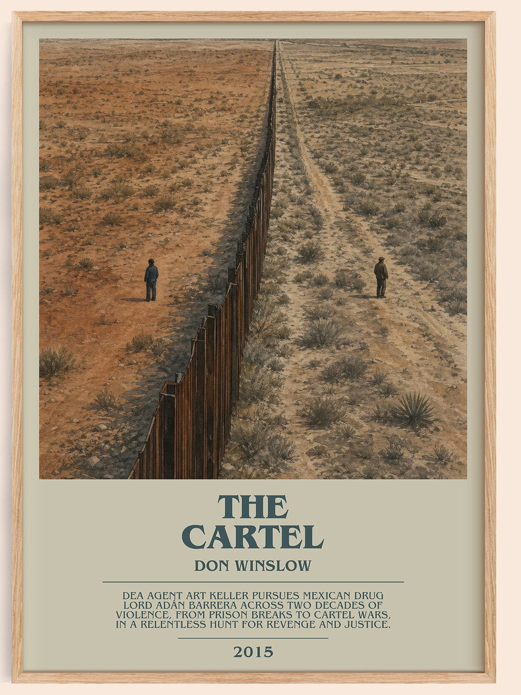 The Cartel bookish book poster by Don Winslow – framed literary art print