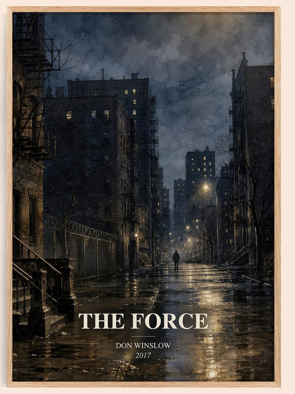 The Force watercolour book poster by Don Winslow – framed literary art print