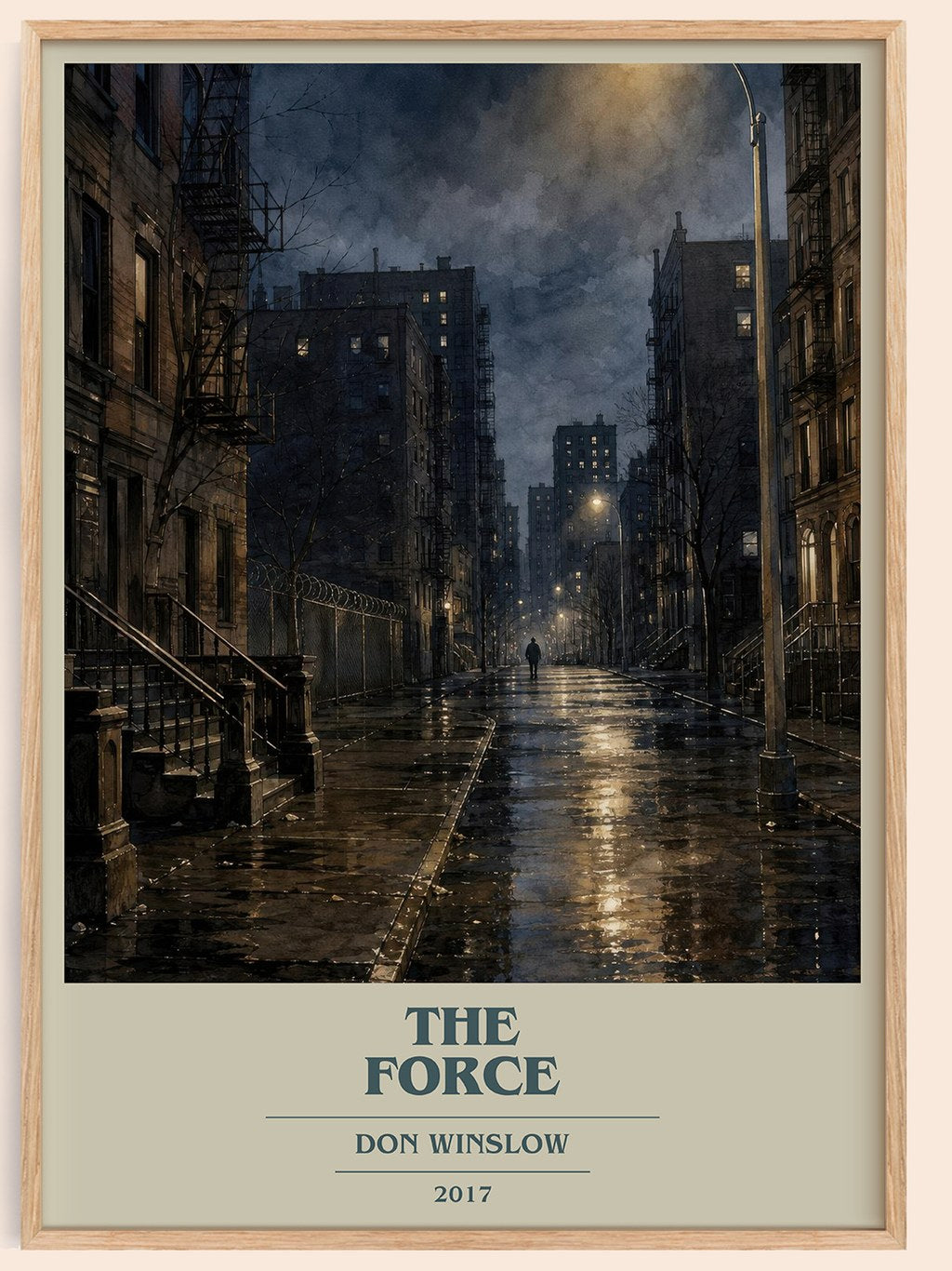 The Force book cover book poster by Don Winslow – framed literary art print