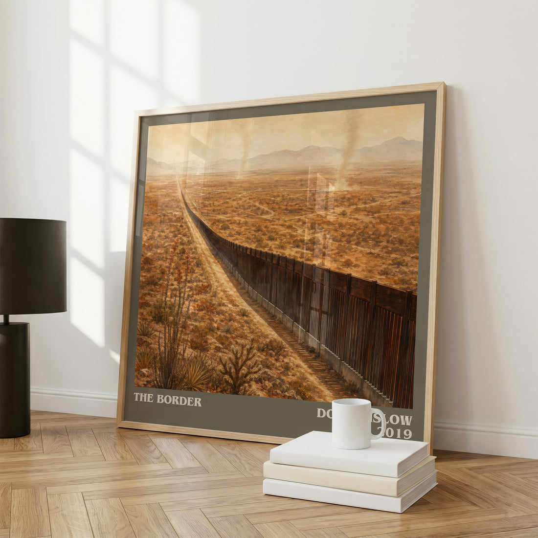 The Border literary print framed by window – literary home decor