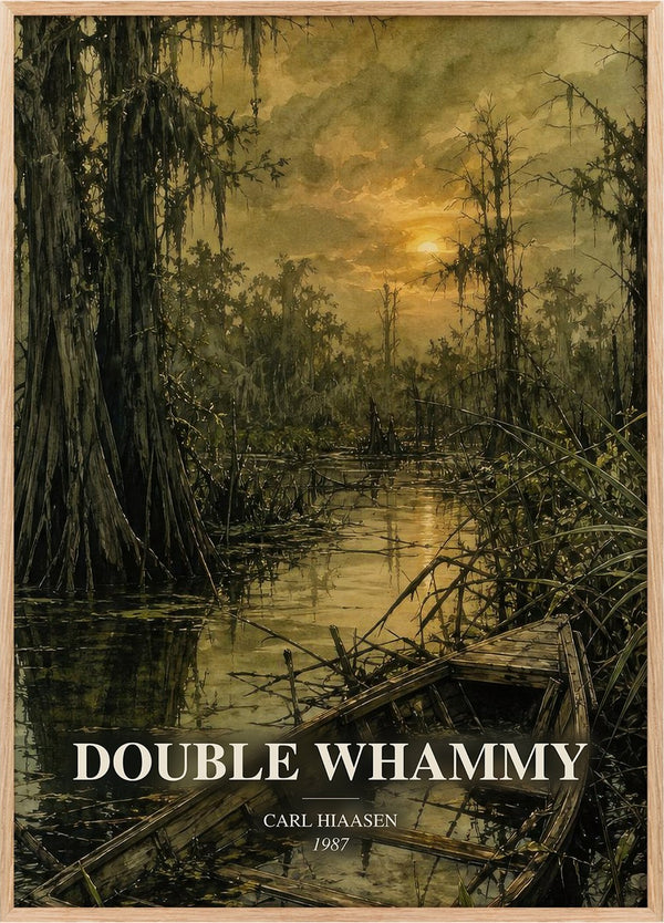 Double Whammy Book Watercolour Illustration by Carl Hiaasen