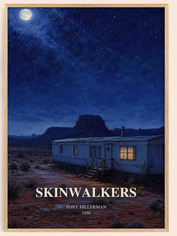 Skinwalkers watercolour book poster by Tony Hillerman – framed literary art print