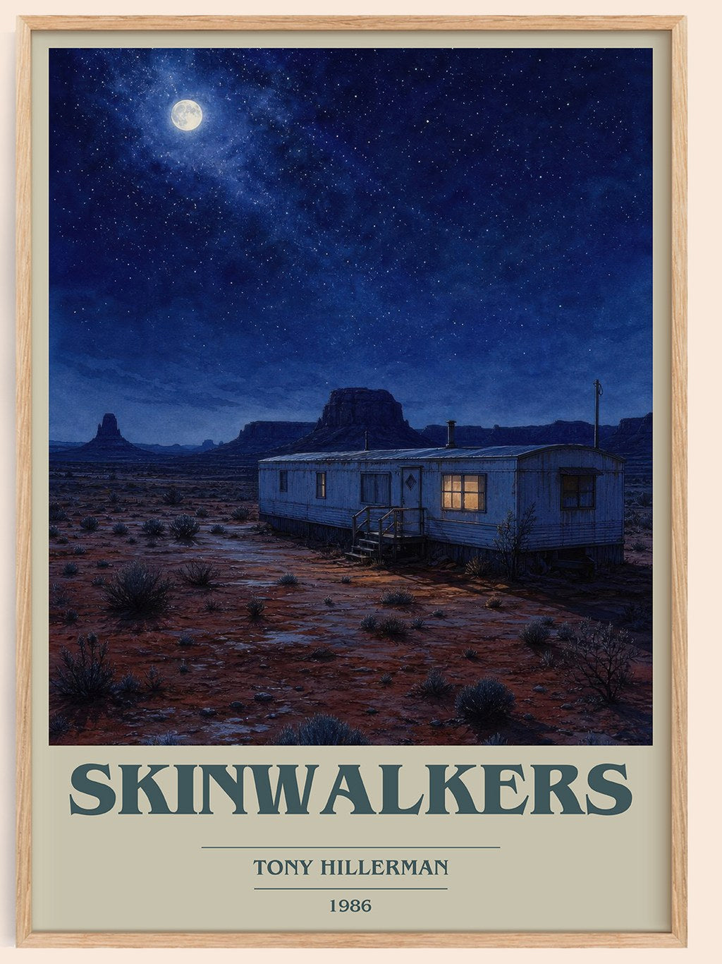 Skinwalkers book cover book poster by Tony Hillerman – framed literary art print